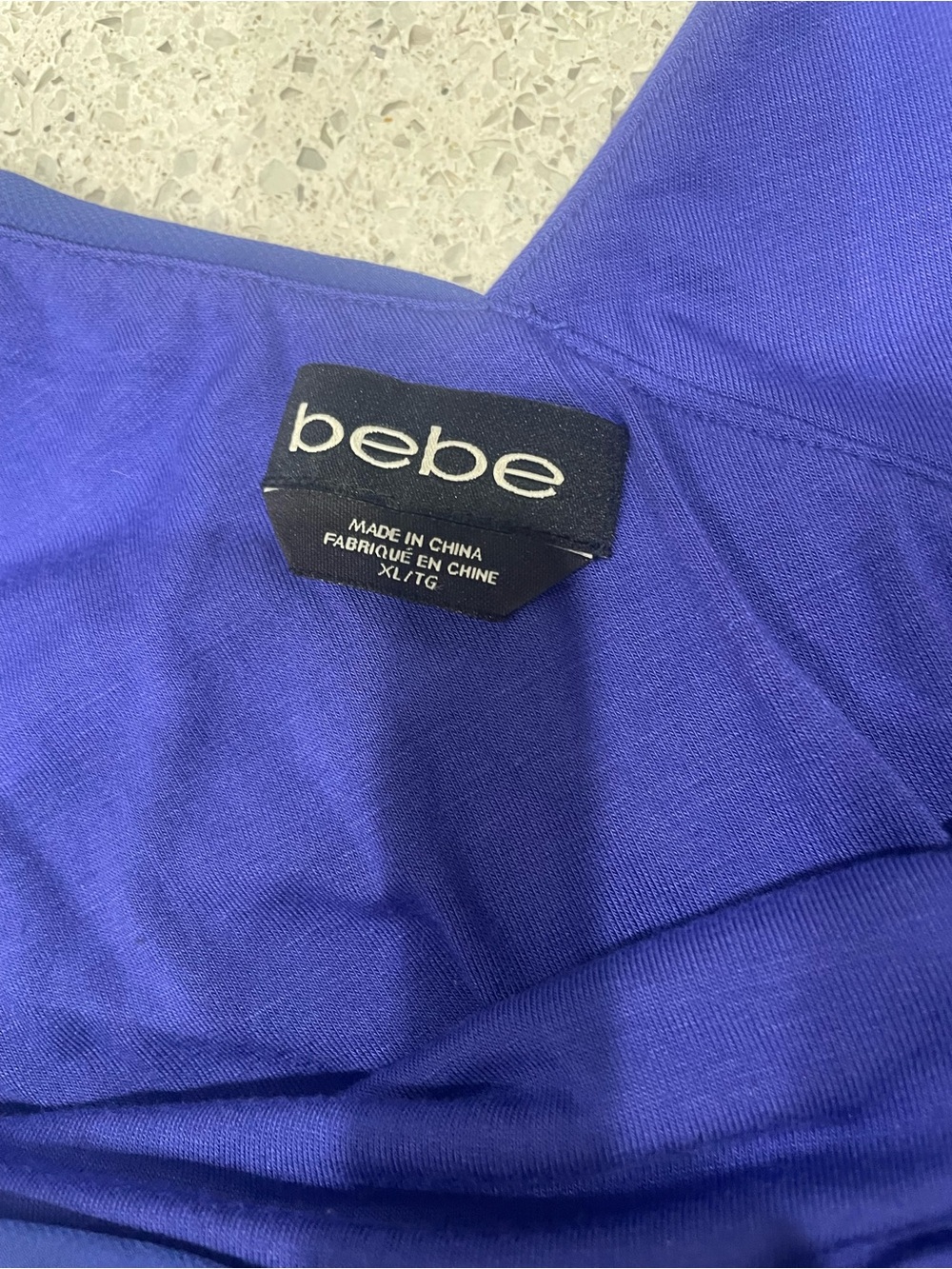 bebe Bright Royal Blue Flowy fully lined asymmetrical size XL - Picture 2 of 6